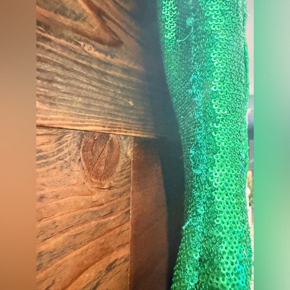 Bardot Alessia Emerald Sequin Long Sleeve Mini Dress - Picture 16 of 16